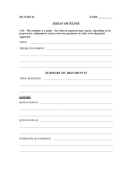 Document preview: Essay Outline Template - Lined Paper