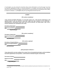 Template for Creating an Informed Consent Form, Page 4
