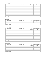 Academic Plan Template, Page 2