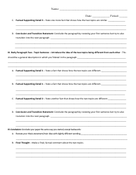 Outline Template for Writing an Expository Essay, Page 2