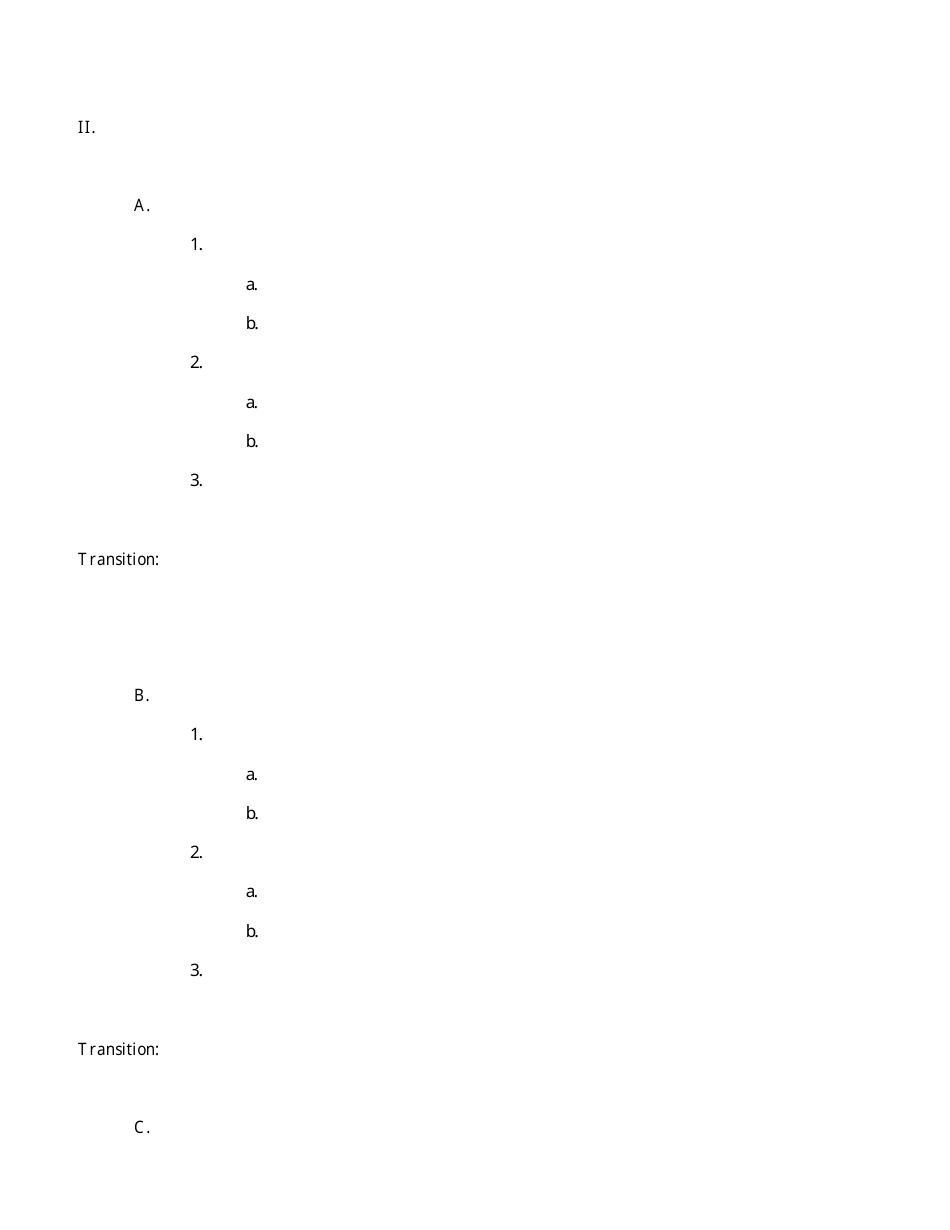 Informative Speech Outline Template Three Points Download Printable Pdf Templateroller 7917