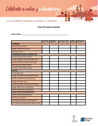 Document preview: Event Planning Template - Celebrate the Value of Volunteering