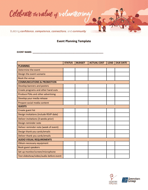 Event Planning Template - Celebrate the Value of Volunteering