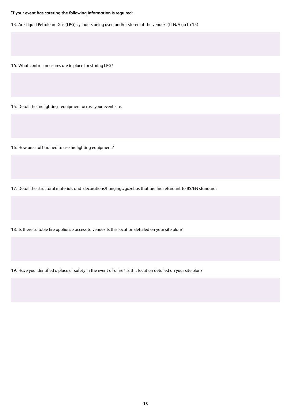 Event Management Plan - Hastings Borough, United Kingdom, Page 13