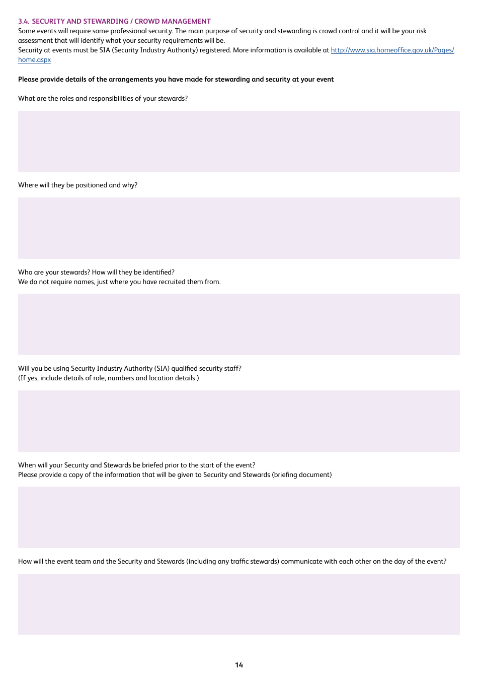 Event Management Plan - Hastings Borough, United Kingdom, Page 14