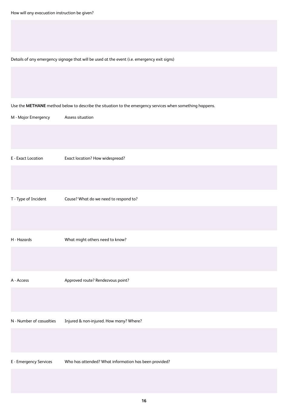Event Management Plan - Hastings Borough, United Kingdom, Page 16