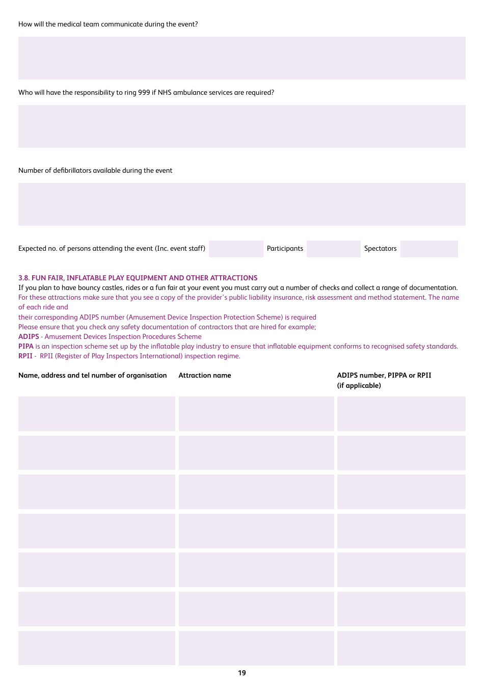 Event Management Plan - Hastings Borough, United Kingdom, Page 19