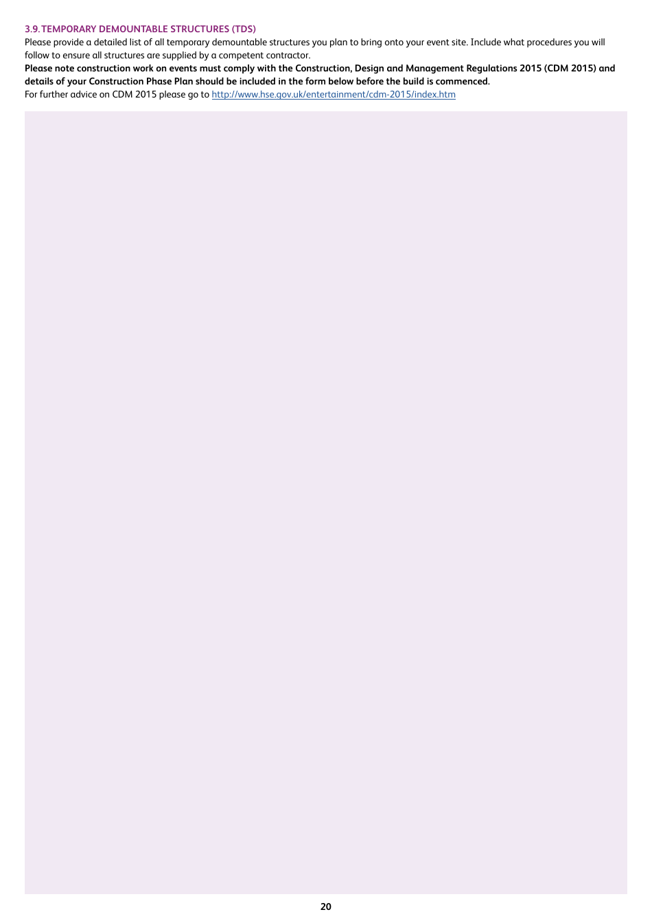 Event Management Plan - Hastings Borough, United Kingdom, Page 20