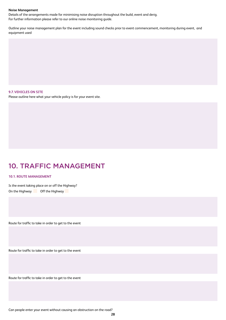 Event Management Plan - Hastings Borough, United Kingdom, Page 28
