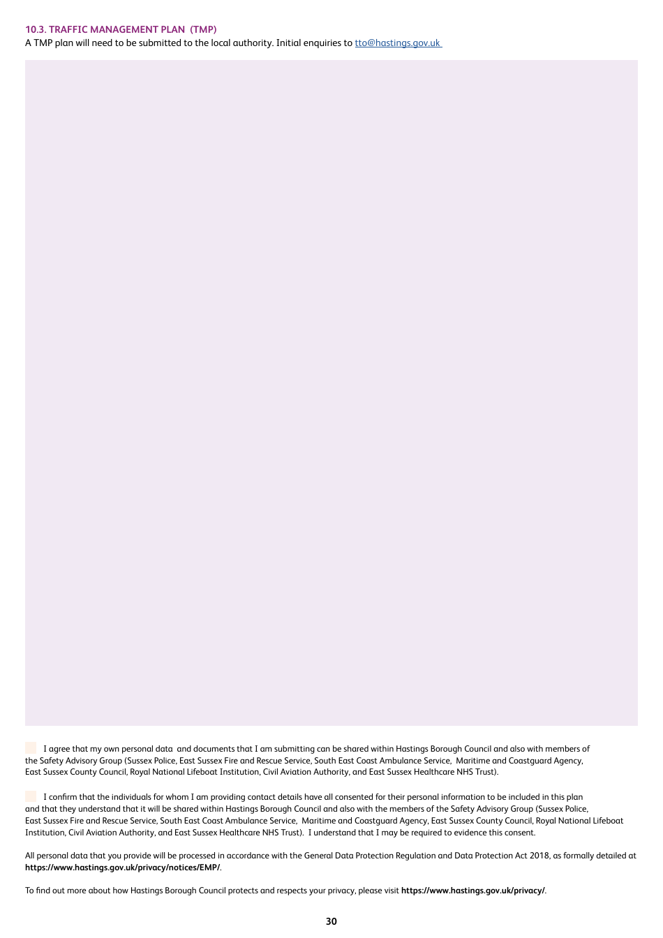 Event Management Plan - Hastings Borough, United Kingdom, Page 30