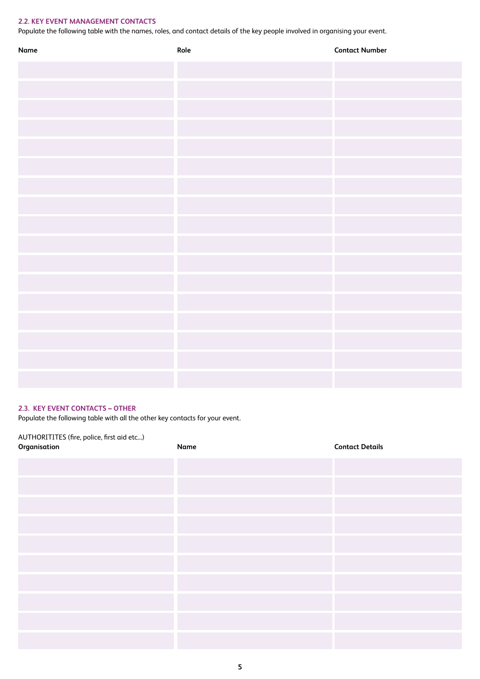 Event Management Plan - Hastings Borough, United Kingdom, Page 5