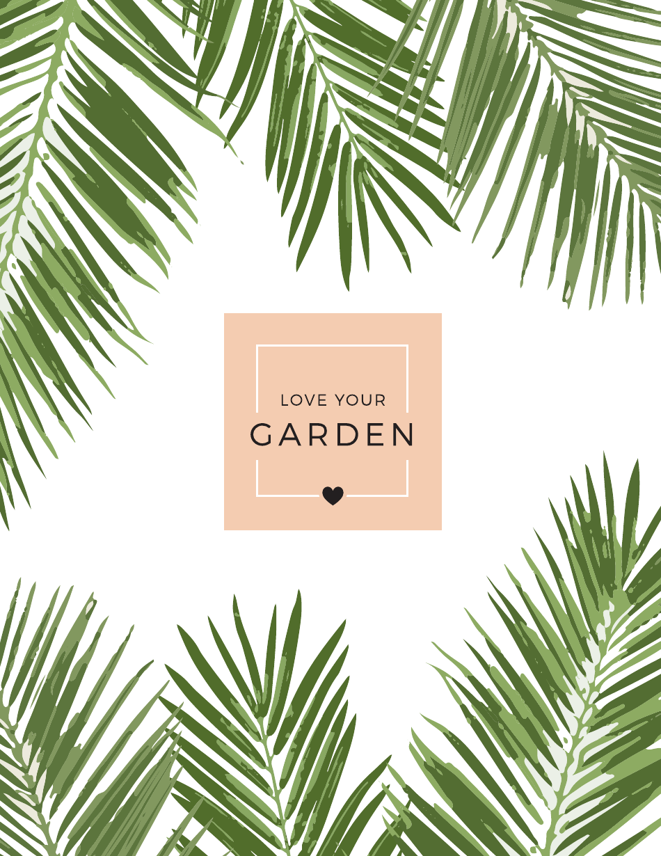 Garden Planner Template - Love, Page 1