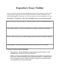 Document preview: Expository Essay Outline