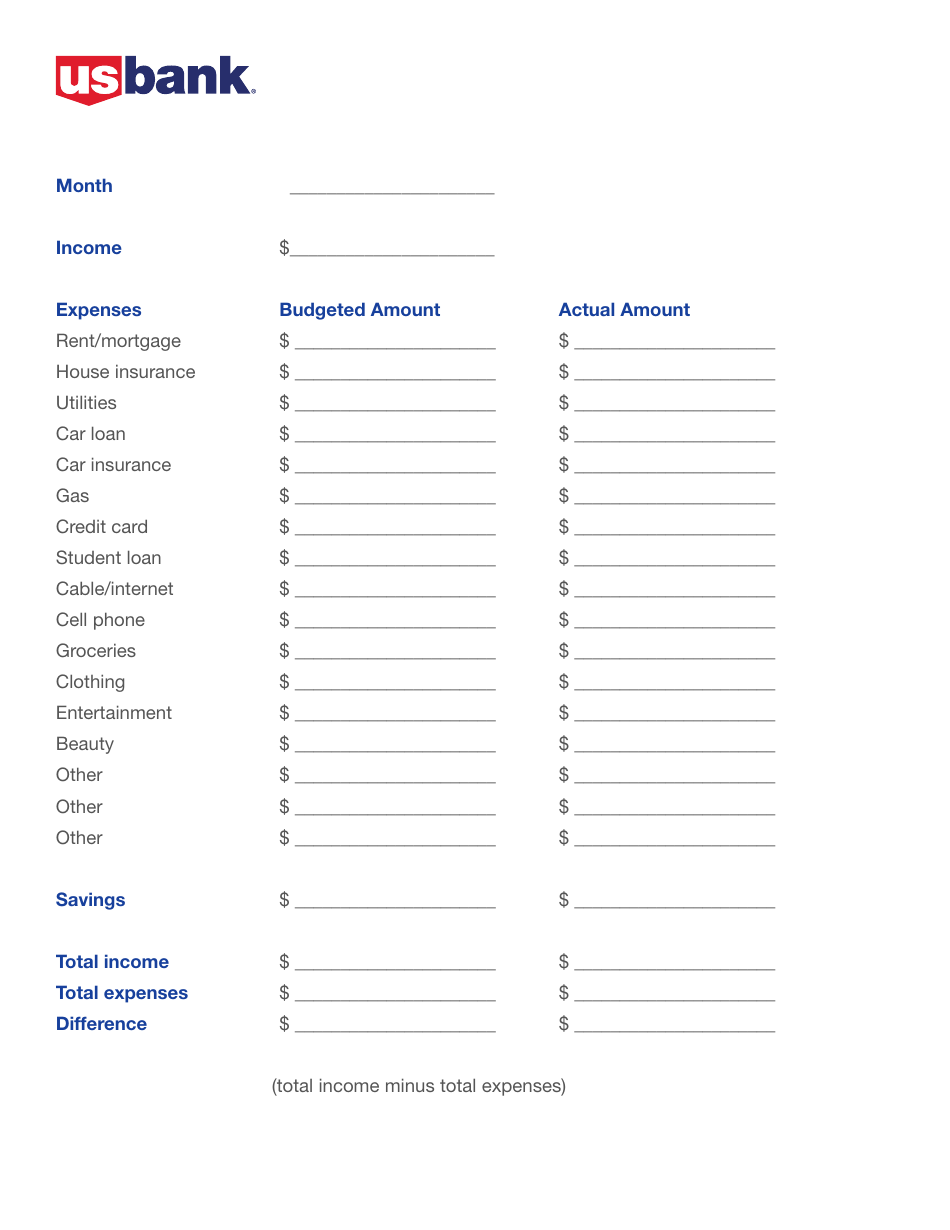 Monthly Budget Template, Page 2