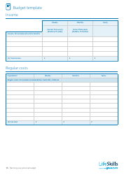 Document preview: Budget Template