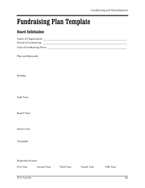 Fundraising Plan Template Image Preview