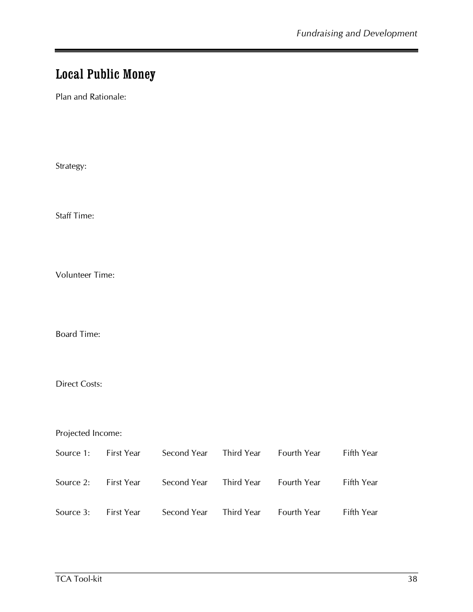 Fundraising Plan Template - Development, Page 3