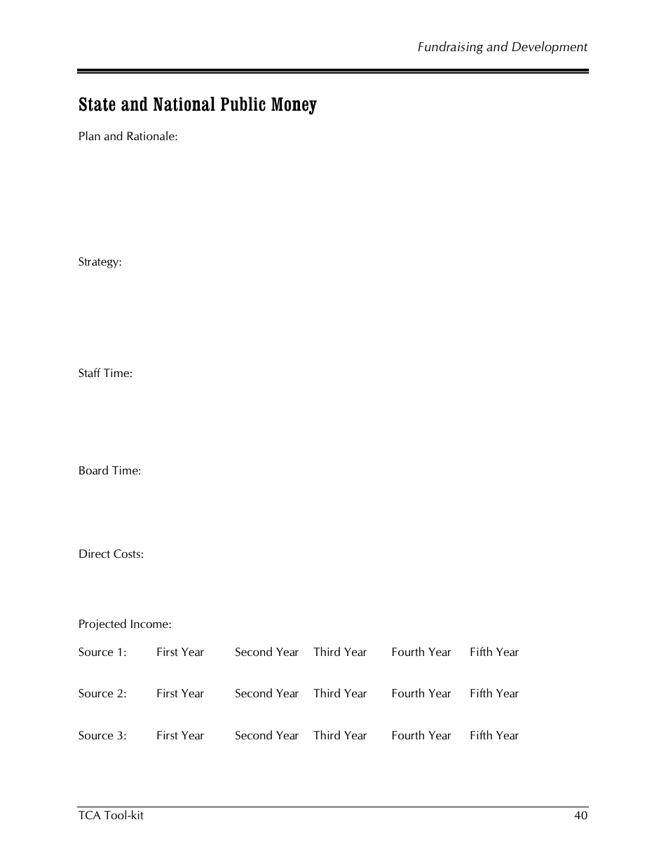 Fundraising Plan Template - Development, Page 5