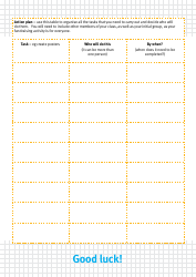 Fundraising Activity Planning Sheet, Page 3