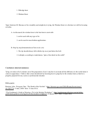 Speech Presentation Outline Template - How to Tie a Necktie, Page 2