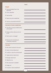 Event Planning Checklist and Tip Sheet - Queensland, Australia, Page 4