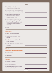 Event Planning Checklist and Tip Sheet - Queensland, Australia, Page 6