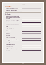 Event Planning Checklist and Tip Sheet - Queensland, Australia, Page 9