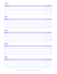 Assignment Tracker and Planner Template, Page 3