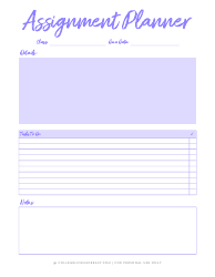 Assignment Tracker and Planner Template, Page 4