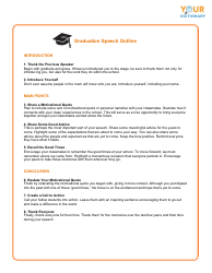 Document preview: Graduation Speech Outline Template