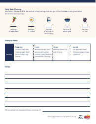 Meal Planning Worksheet Template, Page 2
