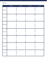 Meal Planning Worksheet Template, Page 3