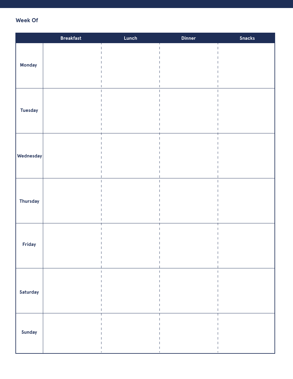 Meal Planning Worksheet Template, Page 3