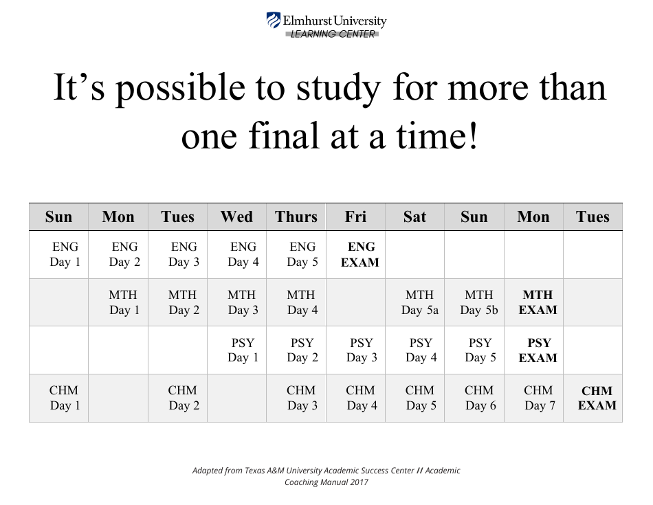 5-day Study Plan, Page 4