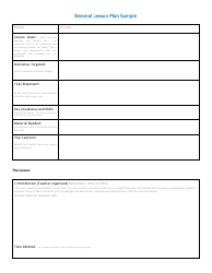 General Lesson Plan Template
