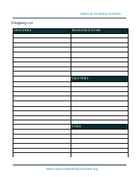 Weekly Menu Planner and Shopping List Template, Page 2