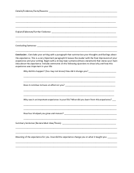 Narrative Essay Outline Template - Three Parts, Page 2