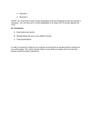 Essay Outline Template - Three Sections, Page 2