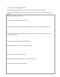 Document preview: Lesson Planning Organizer