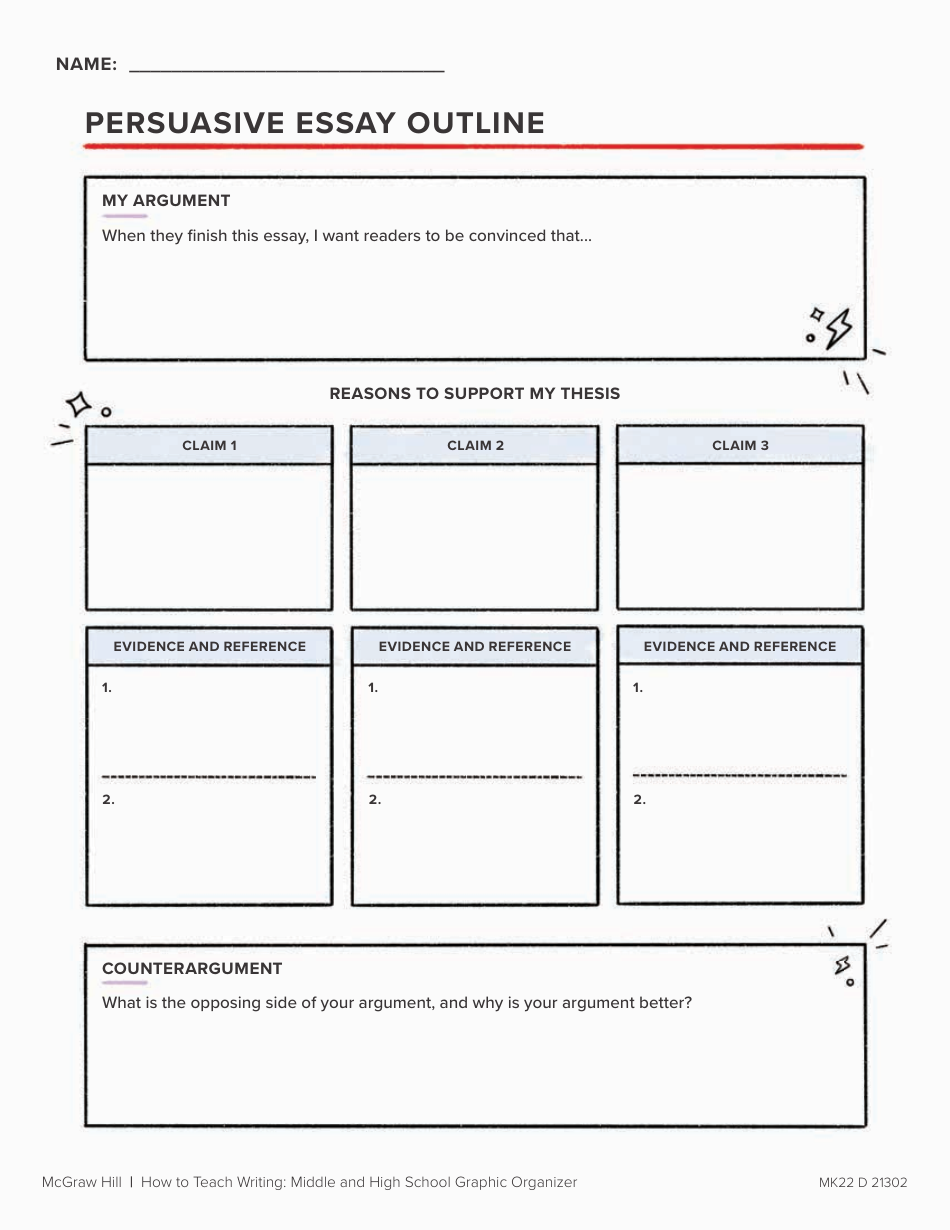 5 Paragraph Essay Outline Download Printable PDF | Templateroller