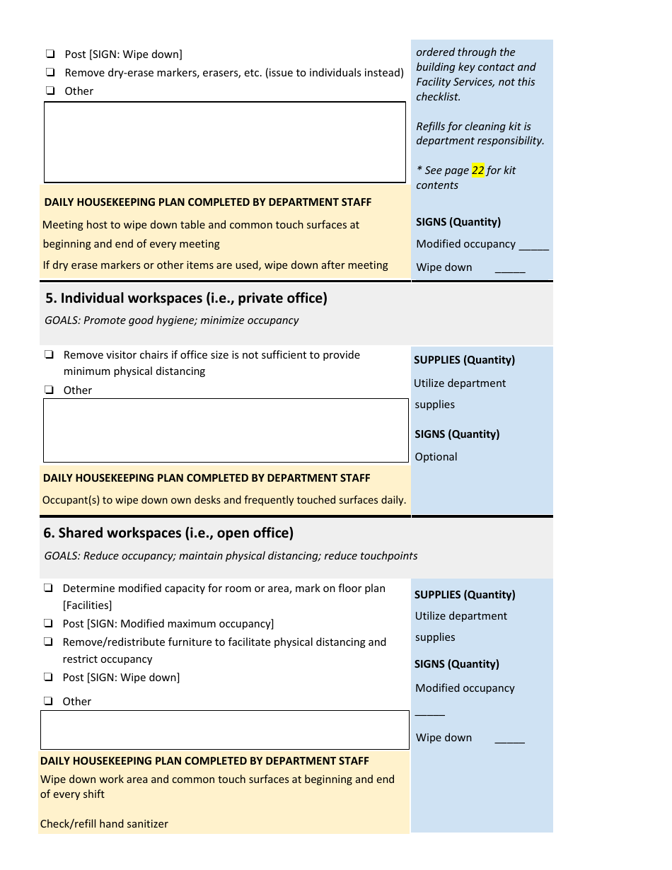 Return to Work Planning Template, Page 4