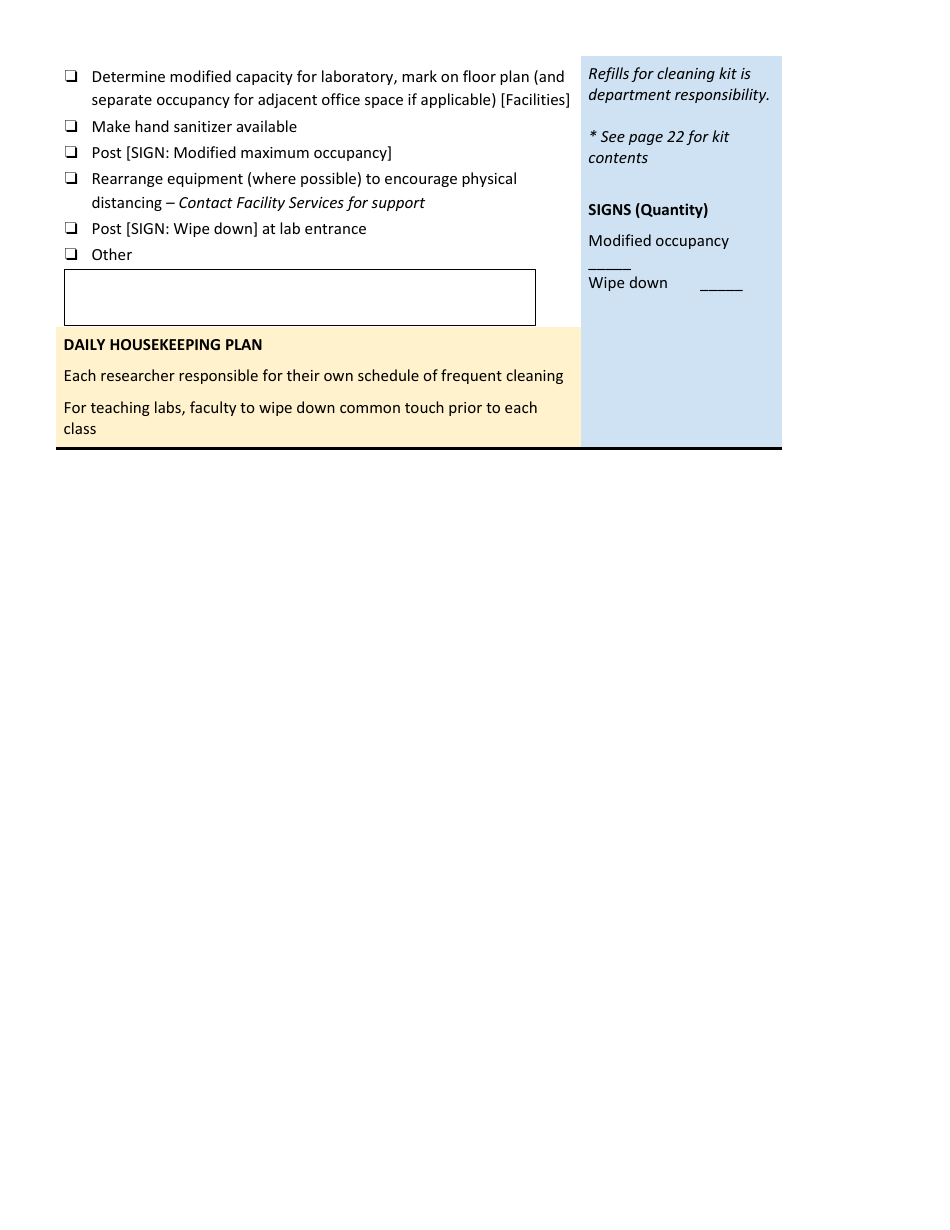 Return to Work Planning Template, Page 6