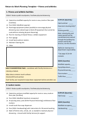 Return to Work Planning Template, Page 9