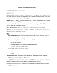 Document preview: Sample Informative Essay Outline