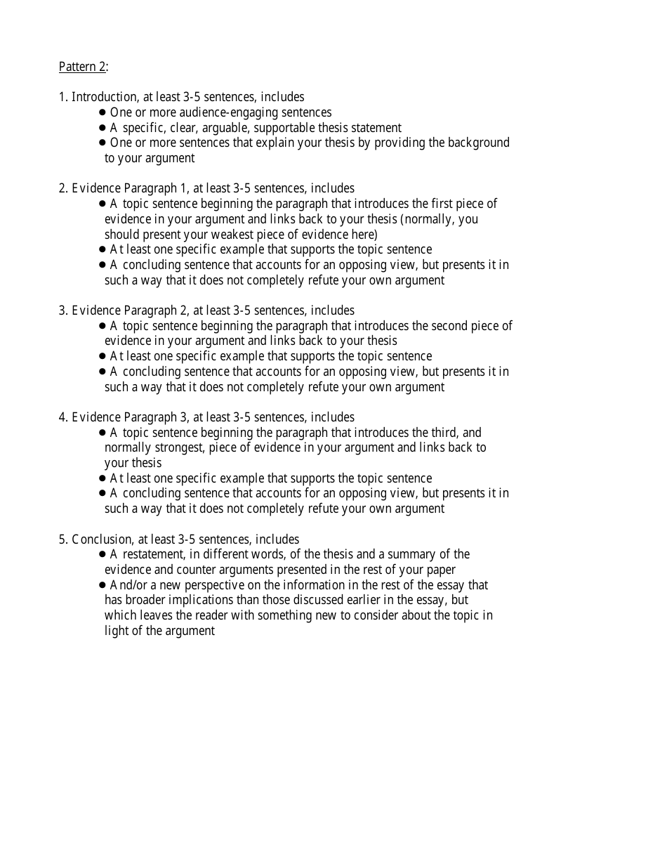 Worksheet / Outline for Analytical / Argument Essays, Page 4