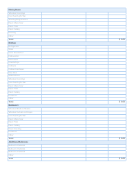 New Home Budget Worksheet, Page 2