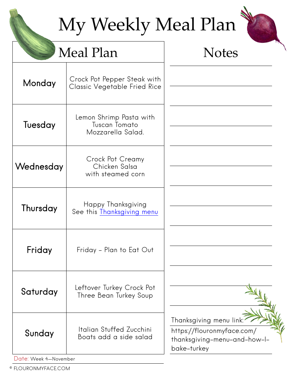 Weekly Meal Plan and Shopping List Template Download Printable PDF ...
