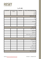 Personal/Family Budget Plan (English/Arabic), Page 8