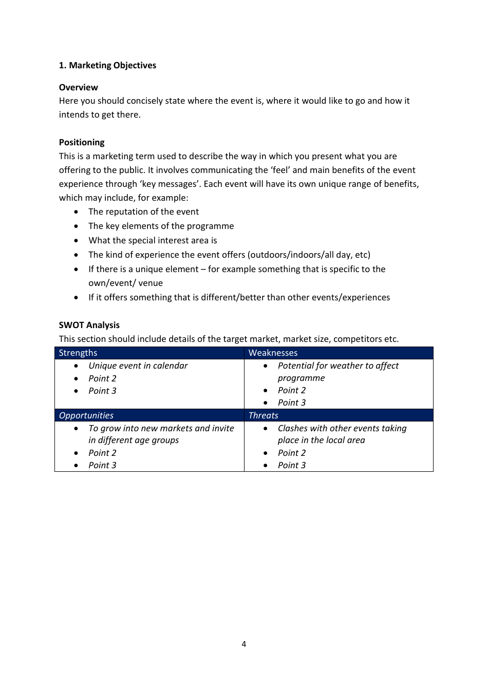 Event Marketing / Pr Plan Template, Page 4