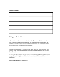 Character Analysis Essay Template, Page 2